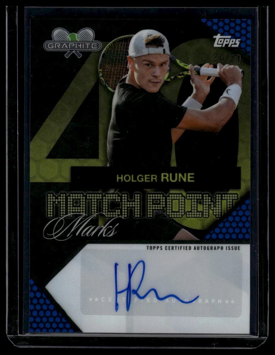 Holger Rune Match 2026 Topps 2026 Topps blue-refractor