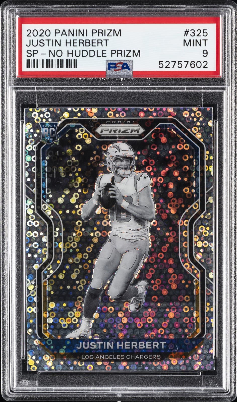 VAR-NO HUDDLE JUSTIN HERBERT 2020 Panini Prizm 2020 Panini Prizm