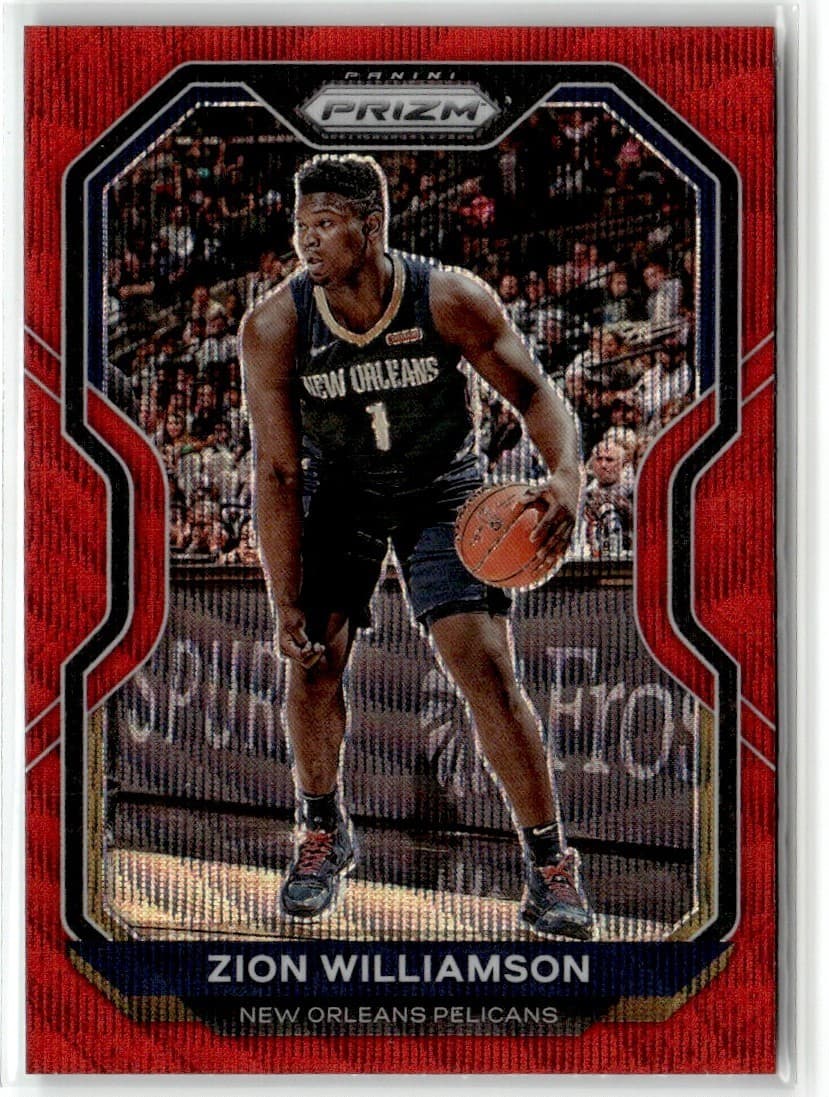 Zion Williamson 2020 Panini Prizm 2020 Panini Prizm red-wave