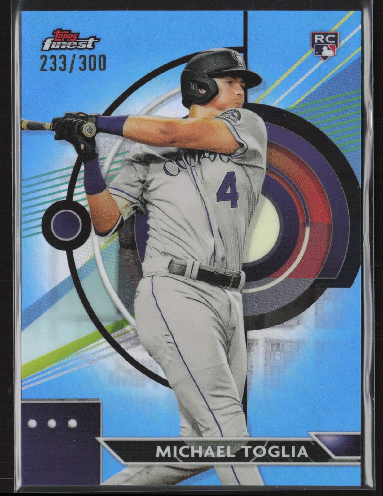 Michael Toglia 2023 Topps Finest 2023 Topps Finest blue-refractor