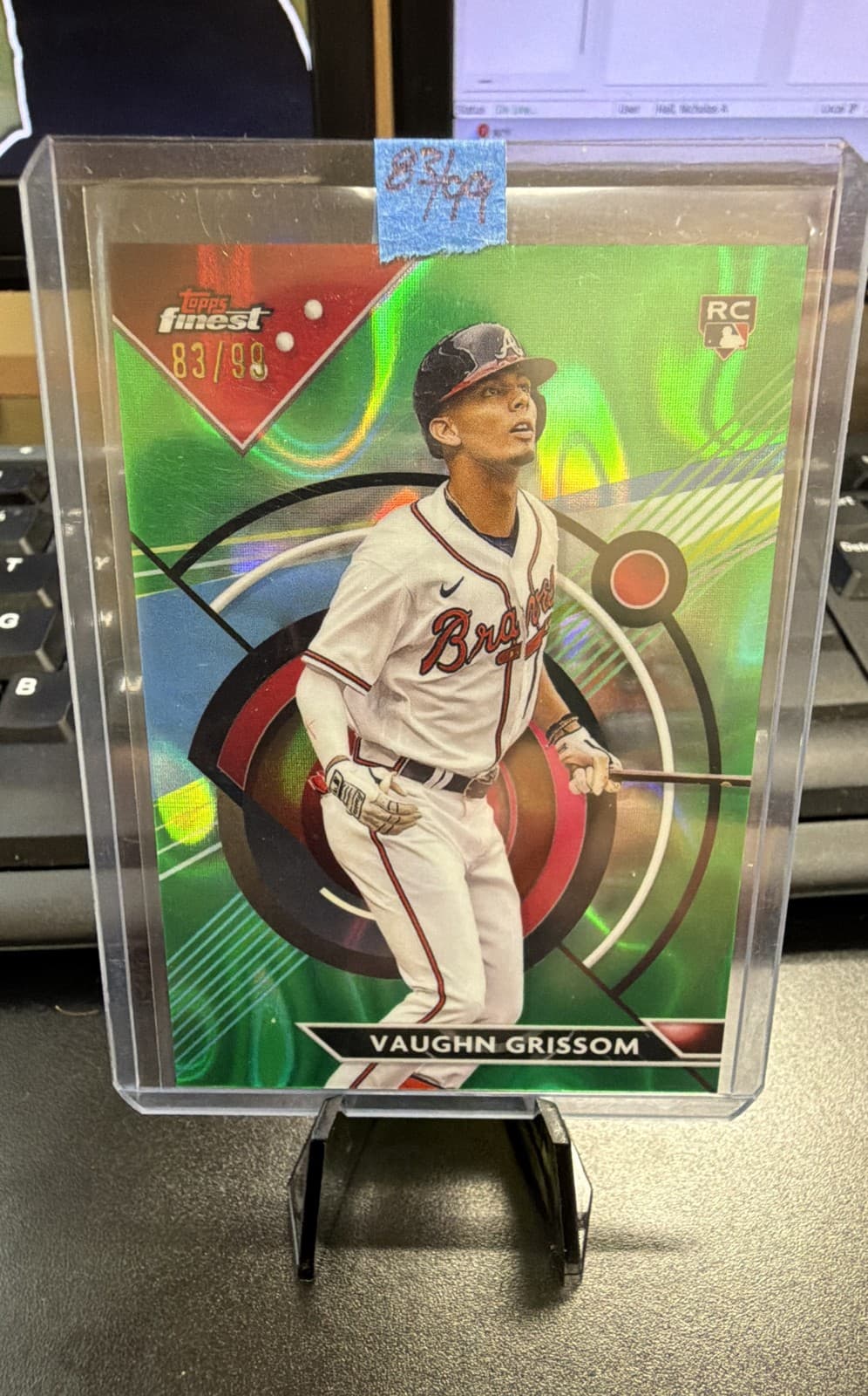 Vaughn Grissom Green 2023 Topps Finest 2023 Topps Finest green-refractor