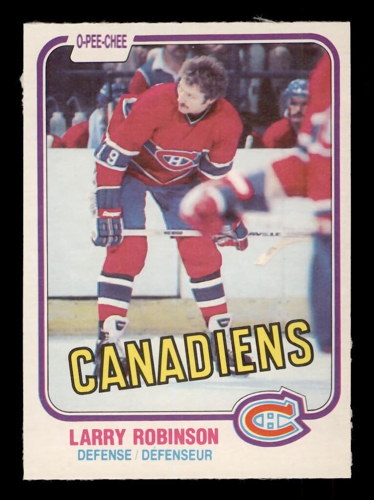 -82 HOCKEY LARRY ROBINSON MONT 1981 O-Pee-Chee 1981 O-Pee-Chee