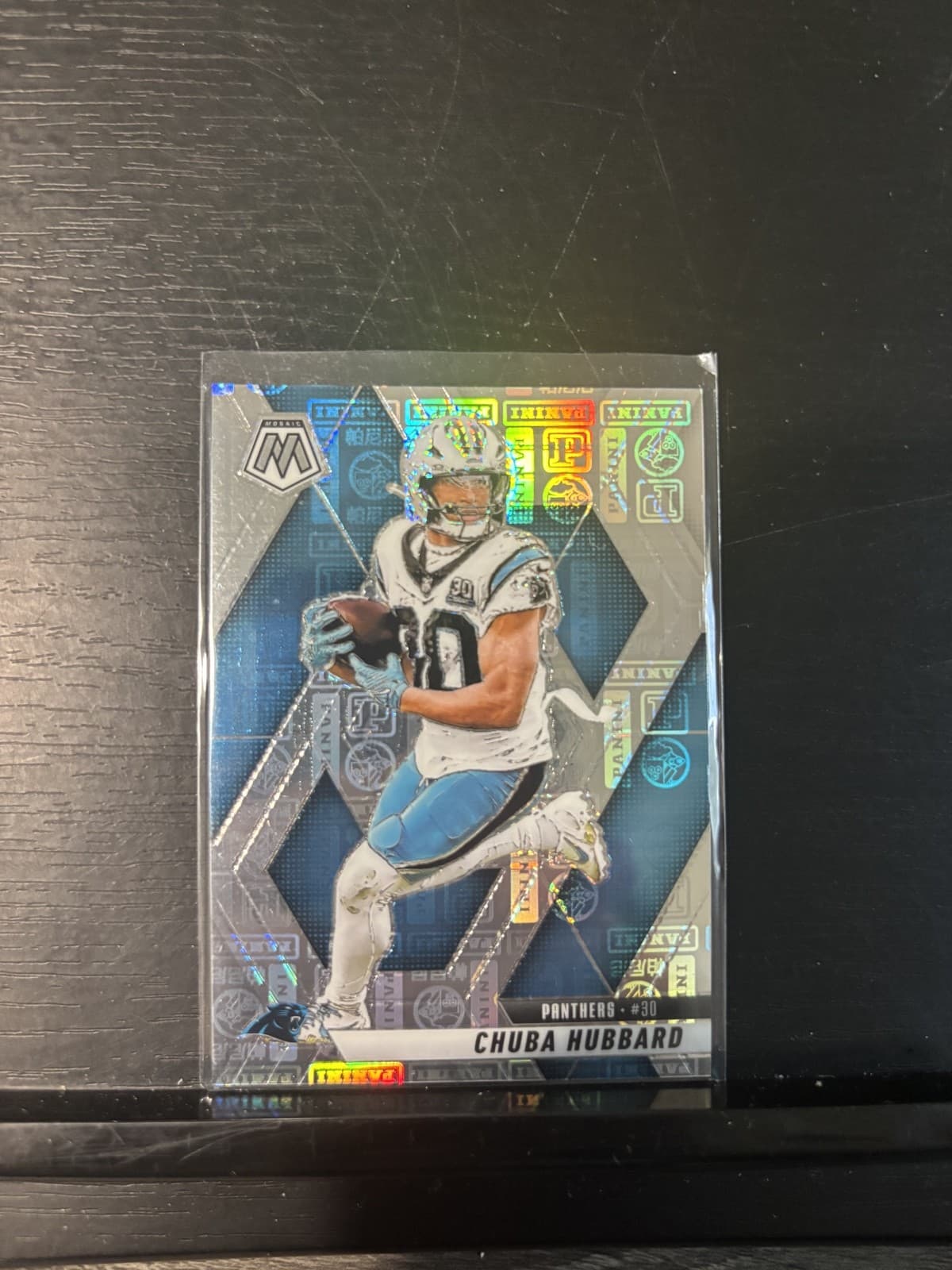 Chuba Hubbard Silver 2025 Panini Mosaic 2025 Panini Mosaic