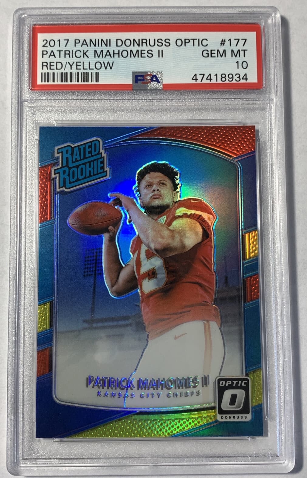 Football Patrick Mahomes 2017 Donruss Optic 2017 Donruss Optic