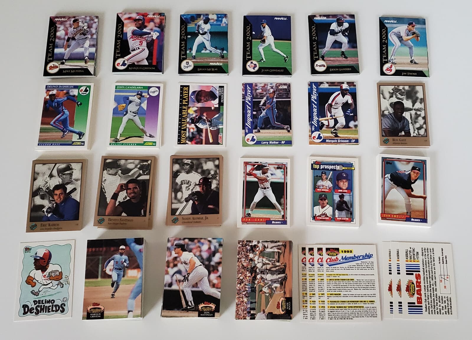 Pinnacle Team Score 1992 Topps Stadium Club 1992 Topps Stadium Club