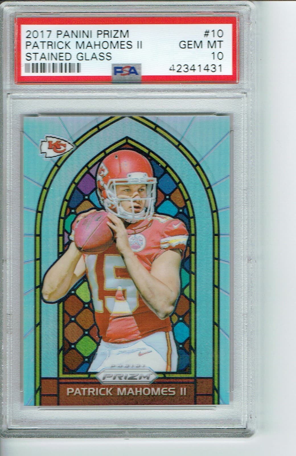 Patrick Mahomes Stained 2017 Panini Prizm