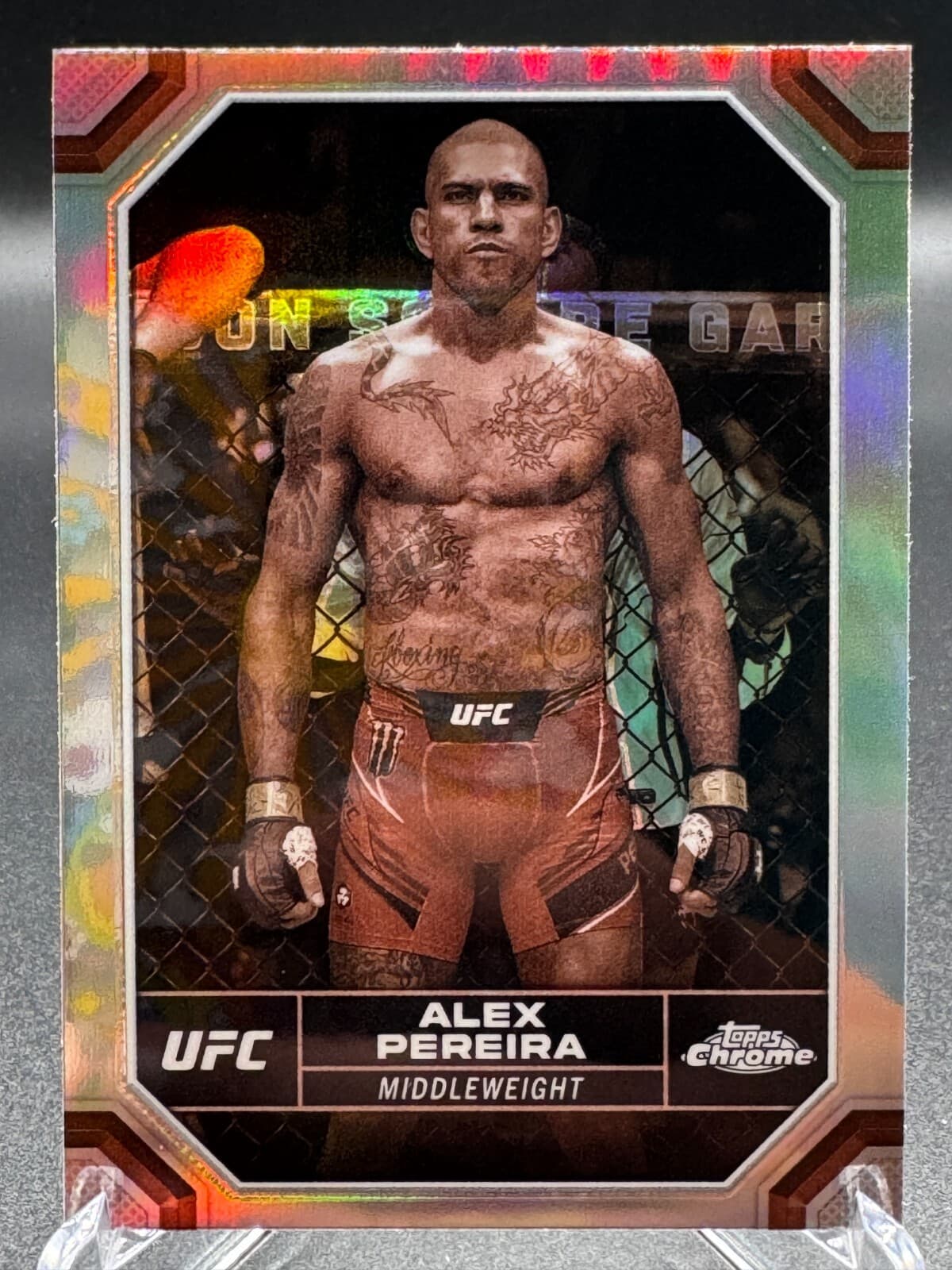 UFC ALEX PEREIRA SEPIA SILVER 2024 Topps Chrome 2024 Topps Chrome refractor-silver