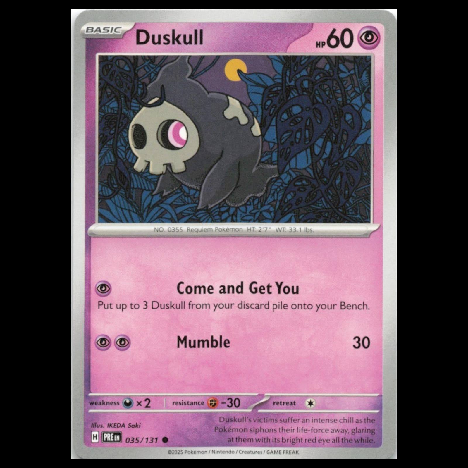 Duskull Scarlet 2025 Unknown 2025 Unknown