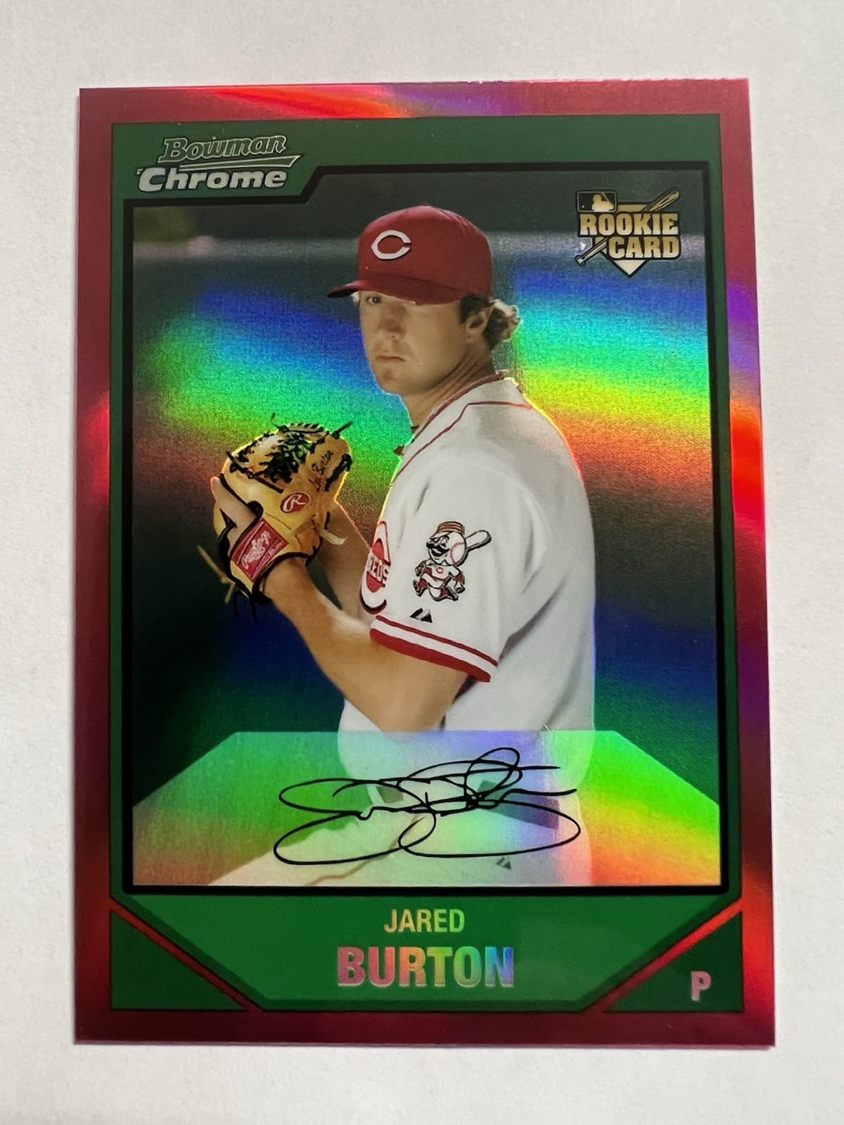 Jared Burton 2007 Bowman Chrome 2007 Bowman Chrome red-refractor