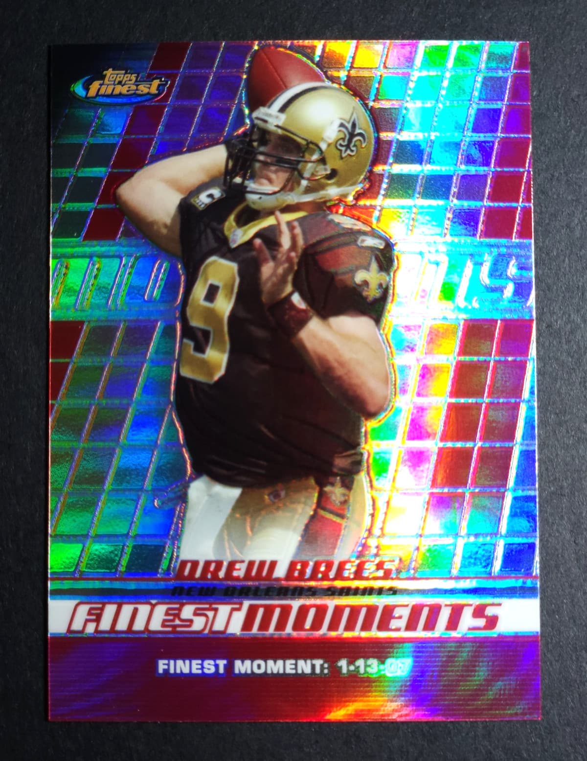 MOMENTS -DB DREW BREES *B* SAI 2008 Topps Finest 2008 Topps Finest