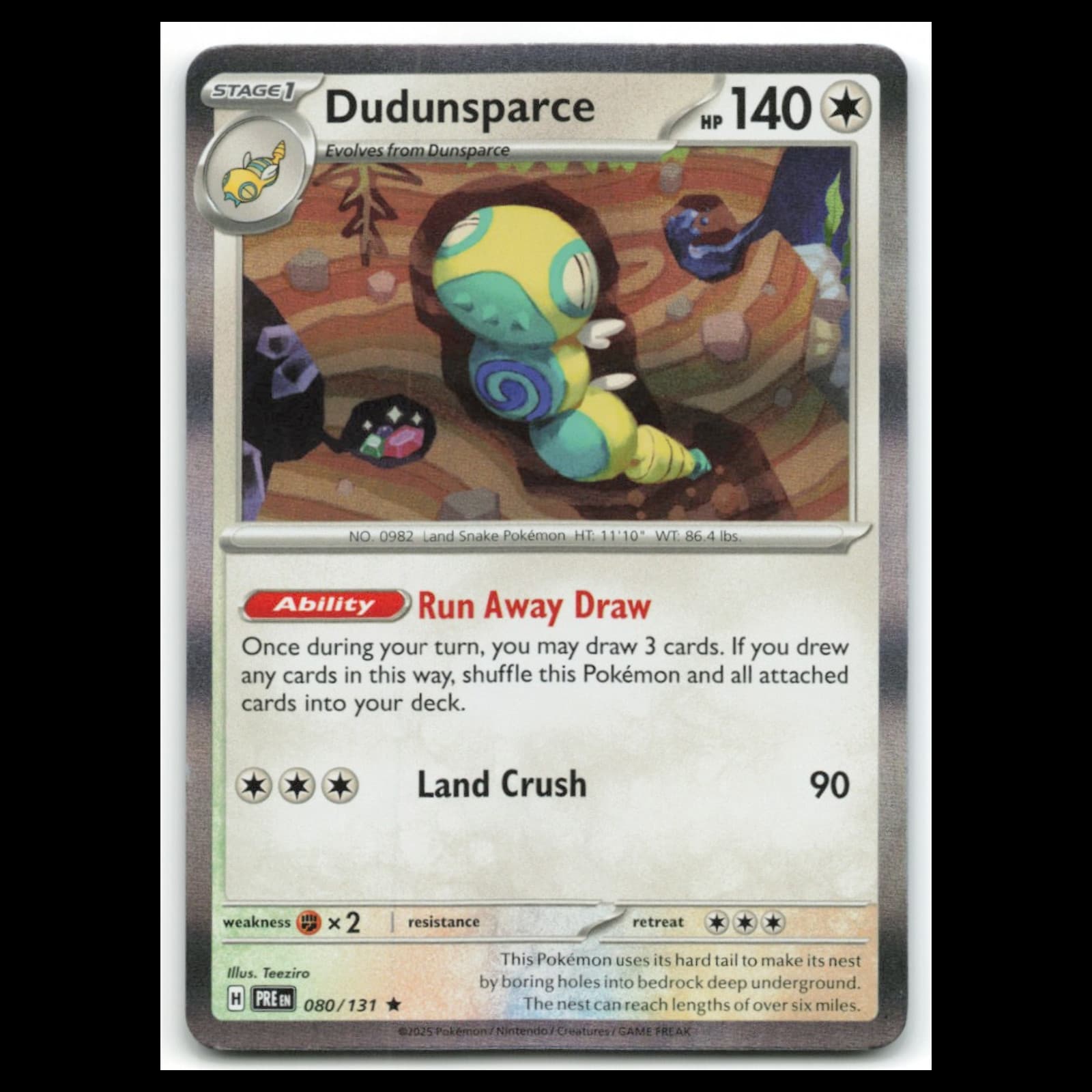 Dudunsparce Scarlet 2025 Unknown 2025 Unknown