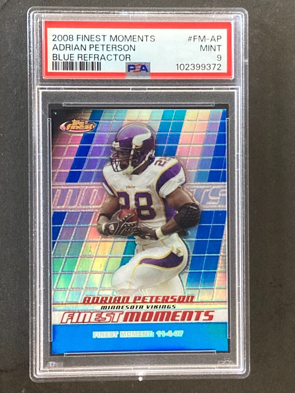 Adrian Peterson Finest 2008 Topps Finest 2008 Topps Finest blue-refractor