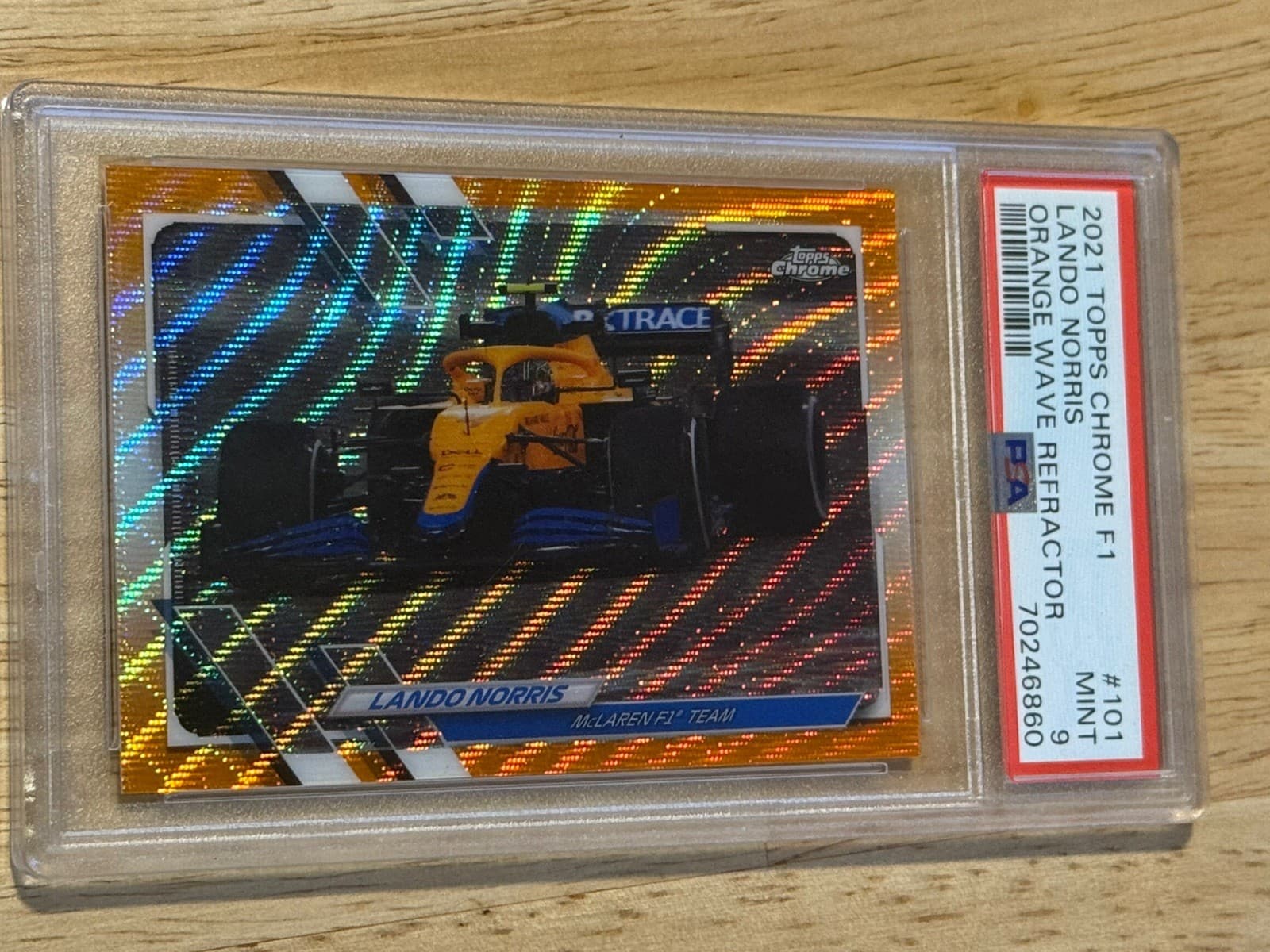 Lando Norris Orange 2021 Topps Chrome 2021 Topps Chrome orange-refractor-wave