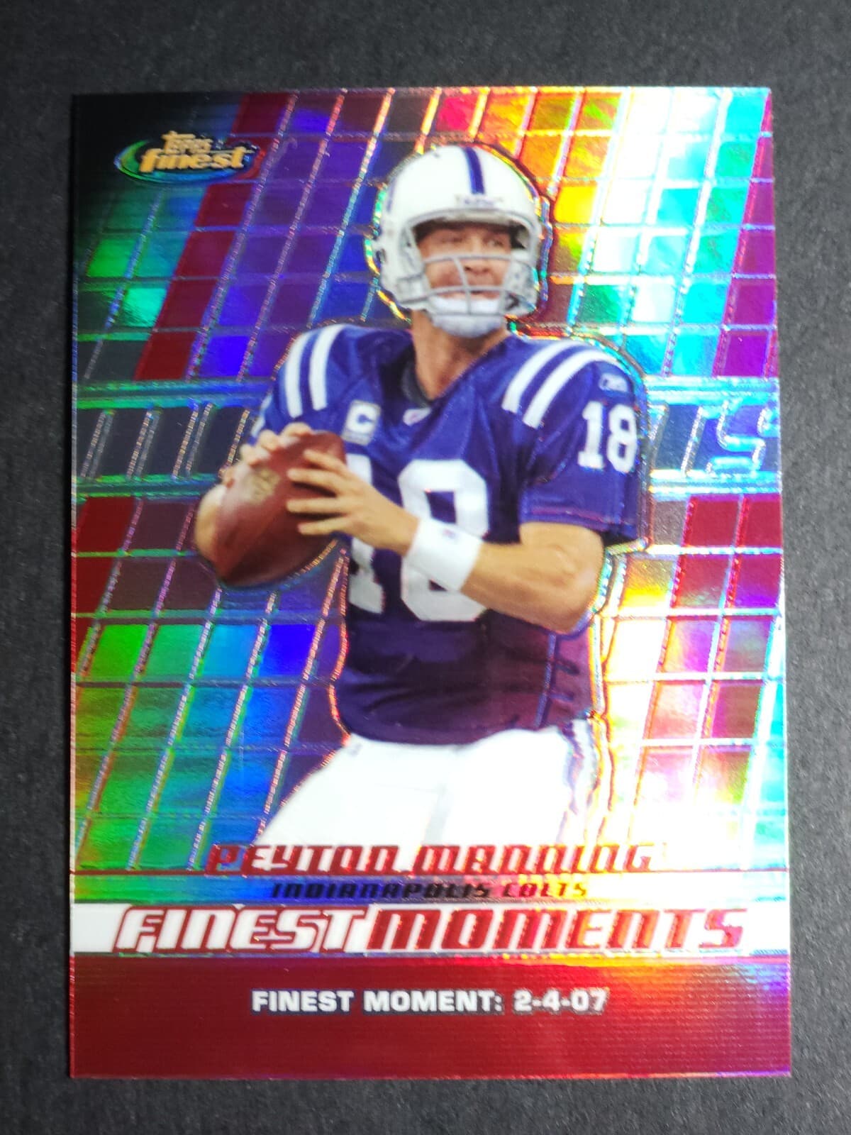 MOMENTS -PM INDIANAPOLIS COLTS 2008 Topps Finest 2008 Topps Finest refractor