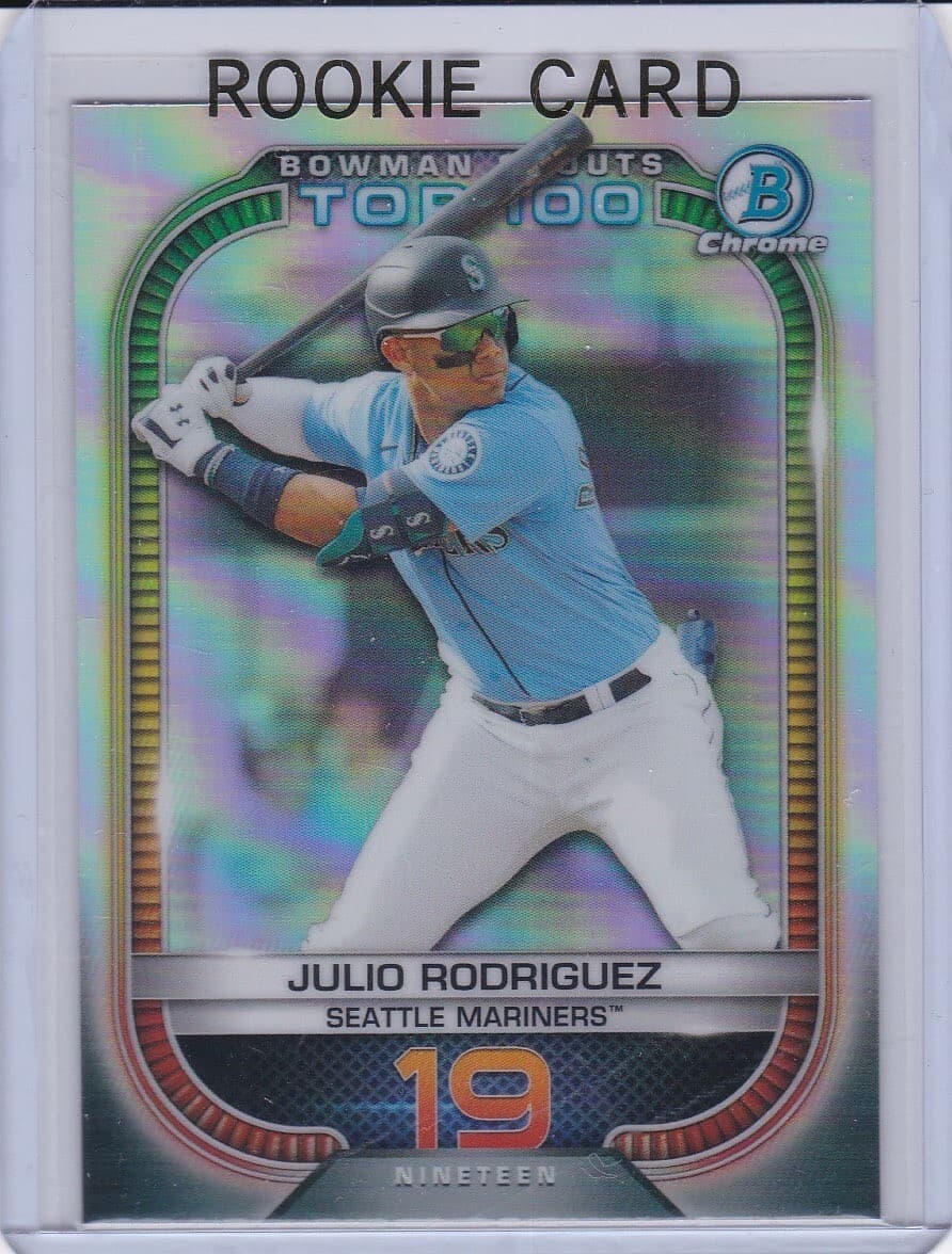 JULIO RODRIGUEZ TOP 100 Scout' 2021 Bowman Chrome