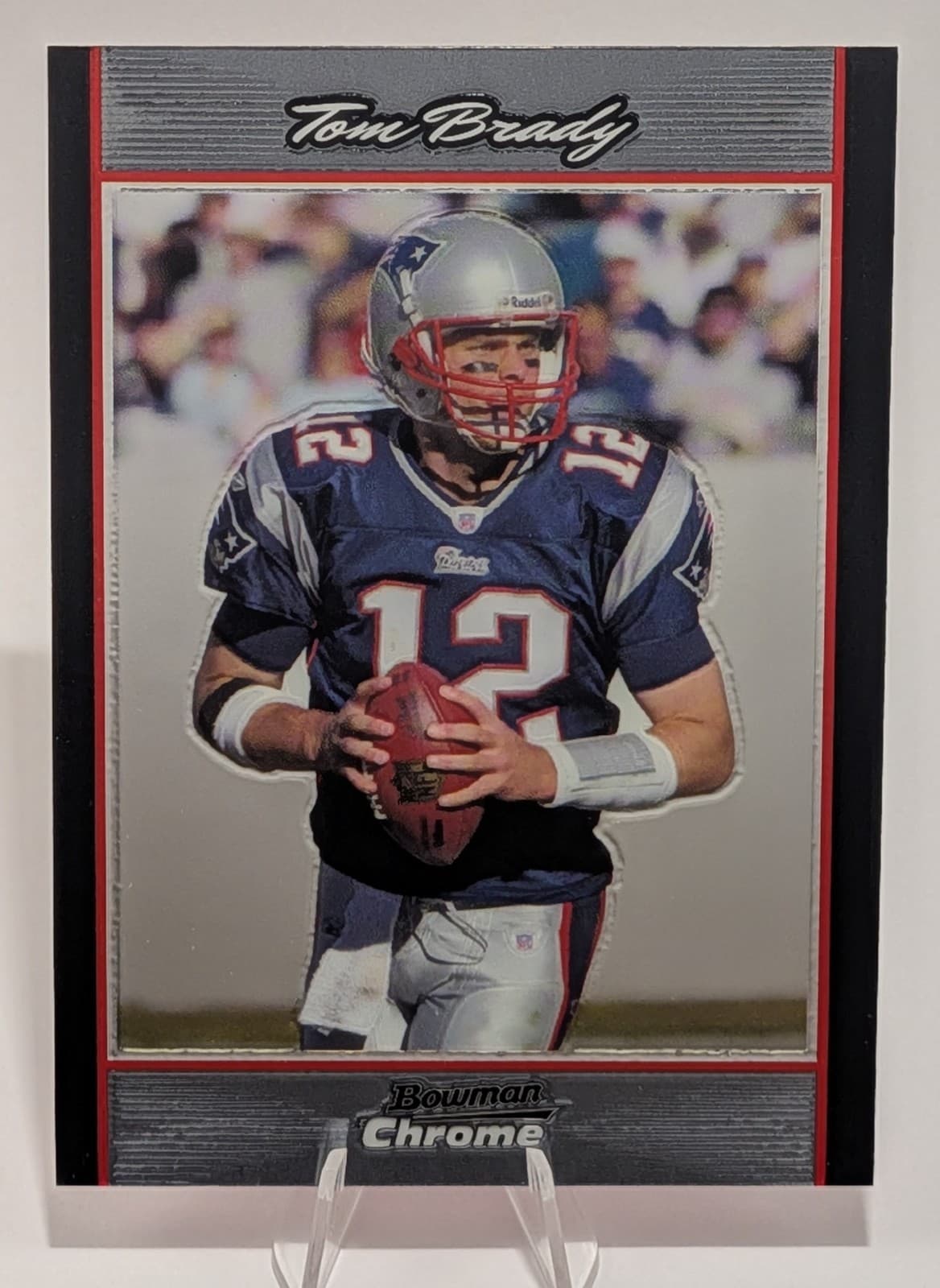 TOM BRADY 2007 Bowman Chrome 2007 Bowman Chrome refractor example 1