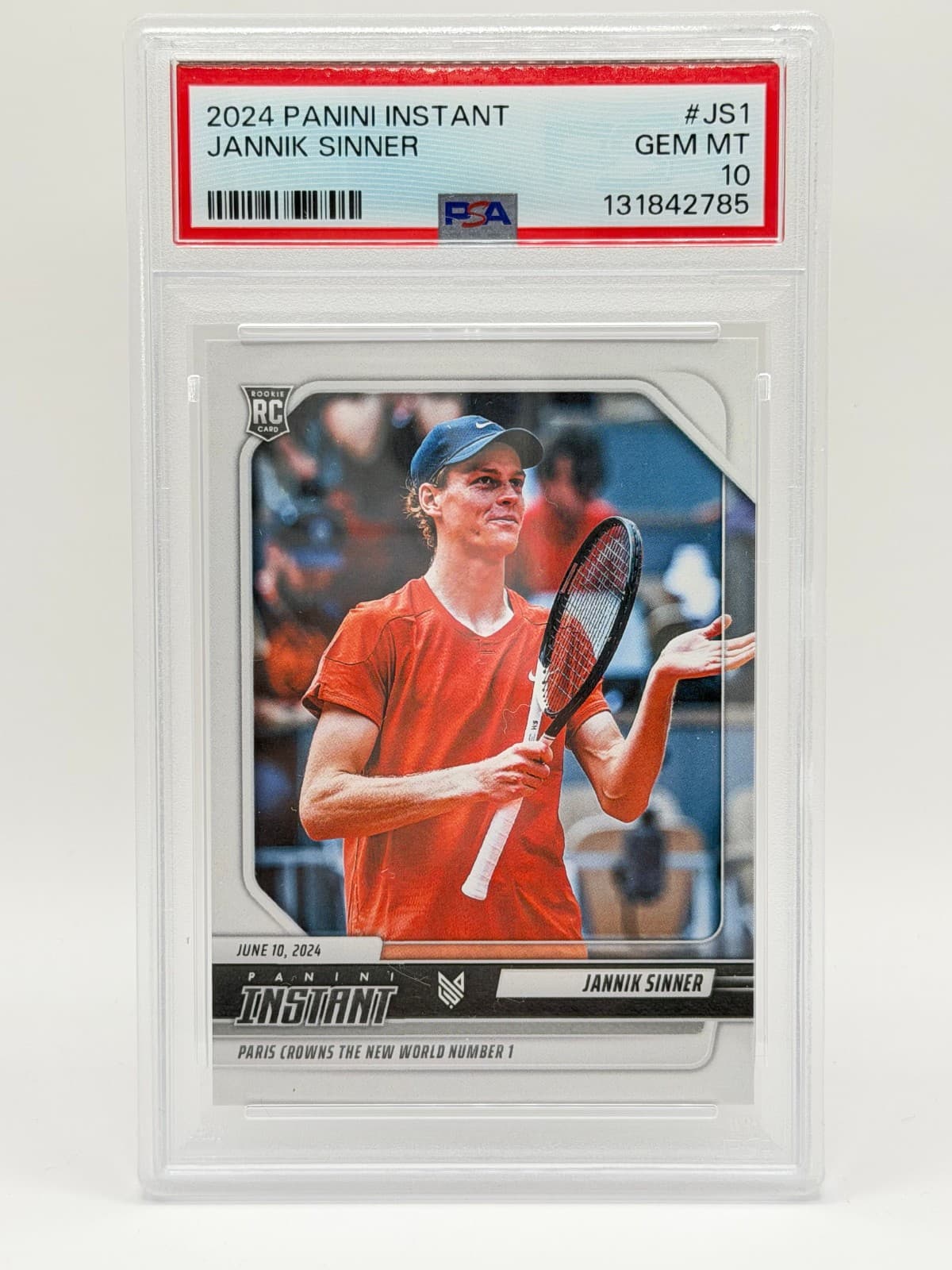Jannik Sinner trading card