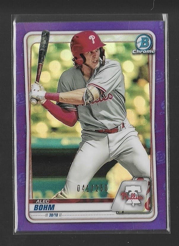 Alec Bohm 2020 Bowman Chrome 2020 Bowman Chrome purple-refractor