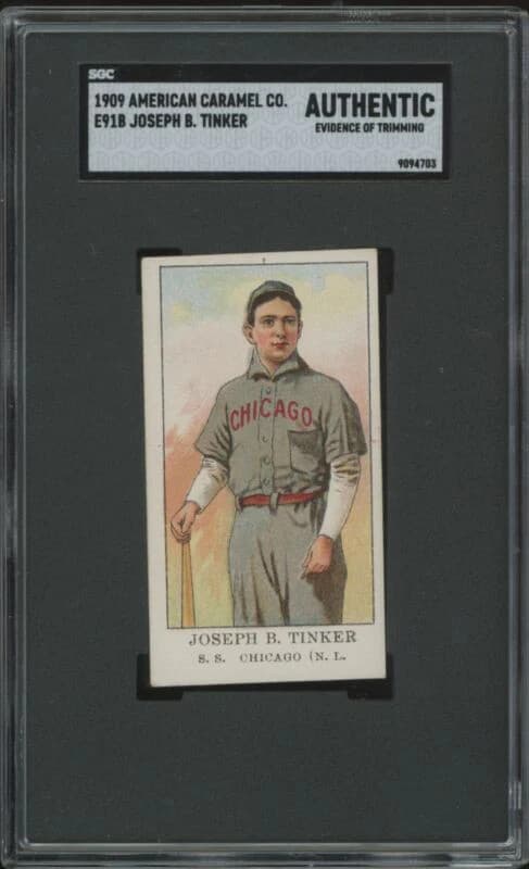 E91-B JOE TINKER NNO EX AMERIC 1909 Unknown