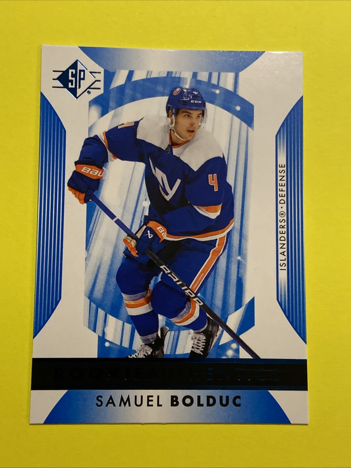 Samuel Bolduc trading card