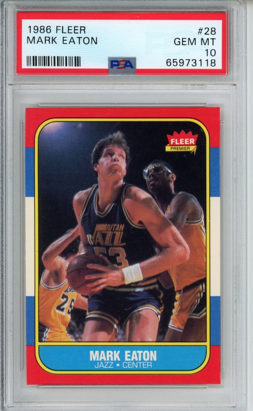 Basketball Mark Eaton 1986 Fleer