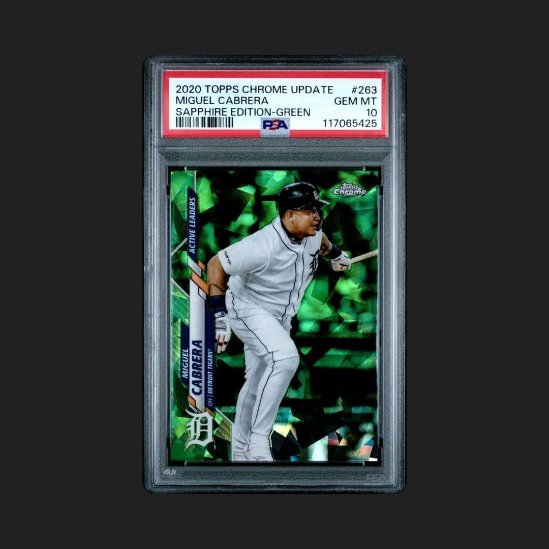 UPDATE SAPPHIRE MIGUEL CABRERA 2020 Topps Chrome 2020 Topps Chrome green-refractor