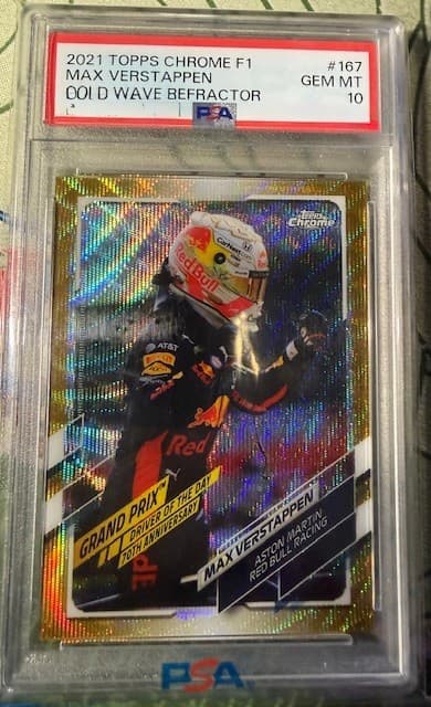 FORMULA 1 MAX VERSTAPPEN DOTD 2021 Topps Chrome 2021 Topps Chrome gold-wave