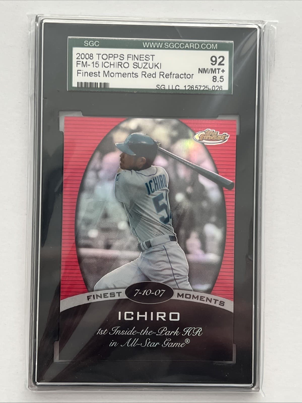 Moments ICHIRO SUZUKI Red /25 2008 Topps Finest 2008 Topps Finest red-refractor