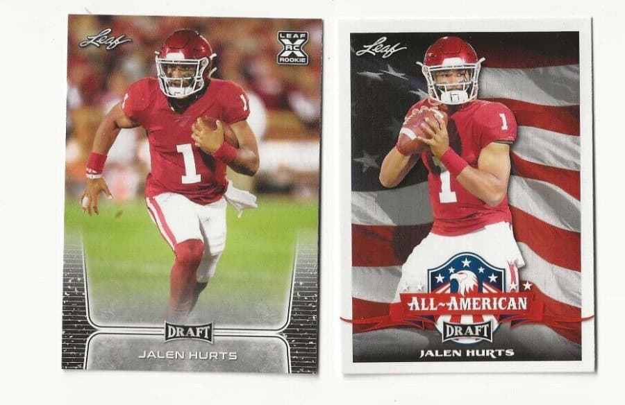(2) JALEN HURTS DRAFT PICKS CA 2020 Leaf
