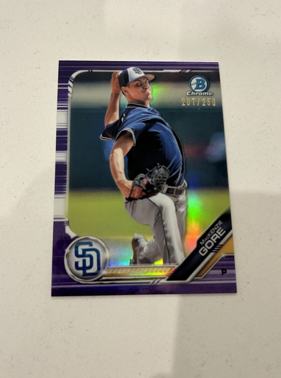 Prospects Mackenzie Gore 2019 Bowman 2019 Bowman purple-refractor
