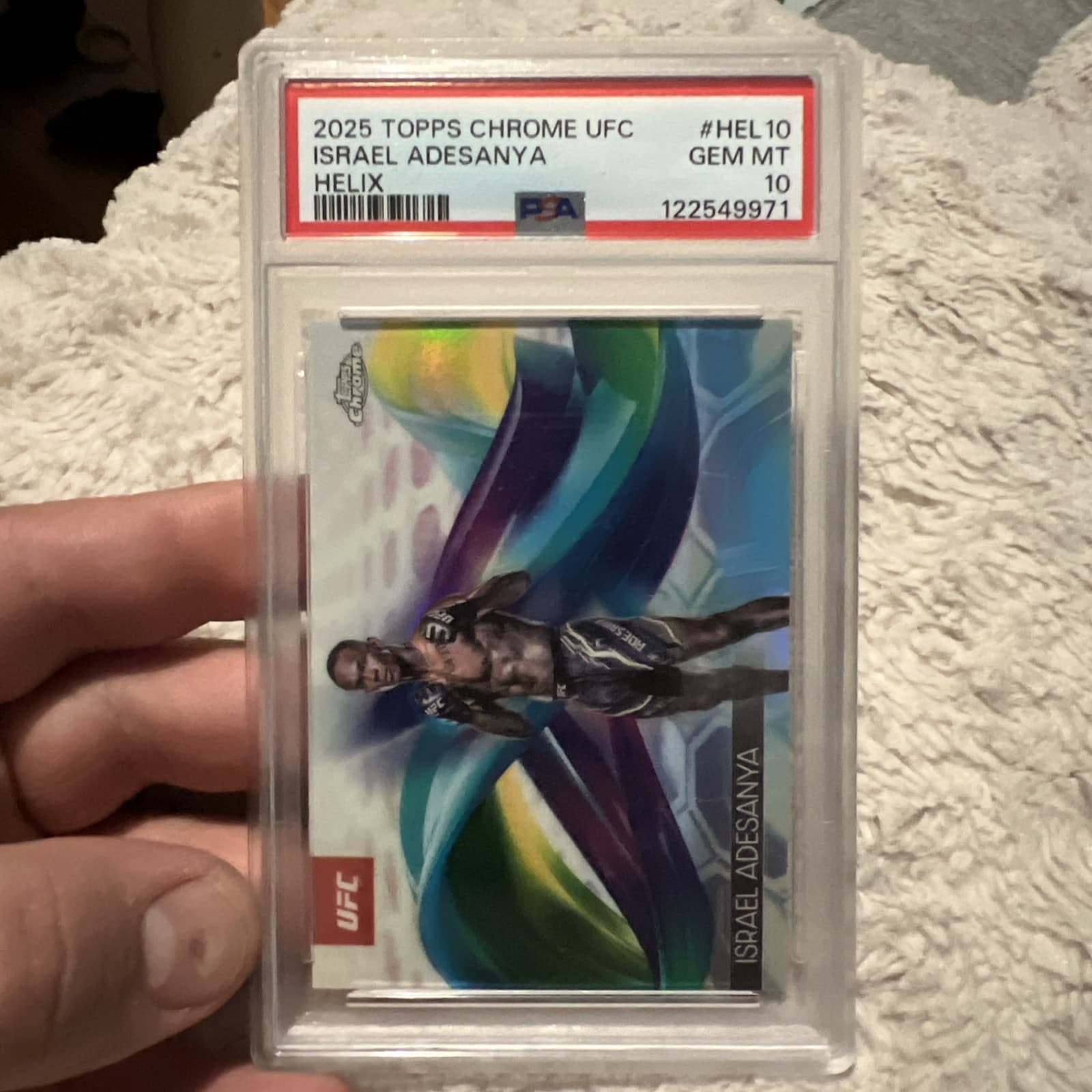 Israel Adesanya Helix 2025 Topps Chrome