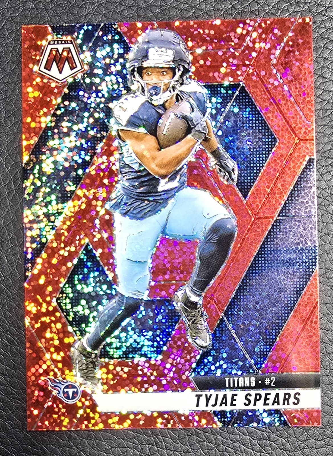 Red Sparkle Titans 2025 Panini Mosaic 2025 Panini Mosaic