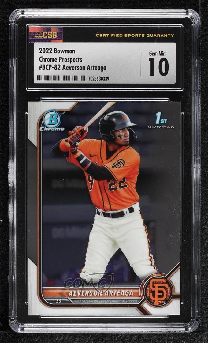 Prospects Aeverson Arteaga 2022 Bowman Chrome