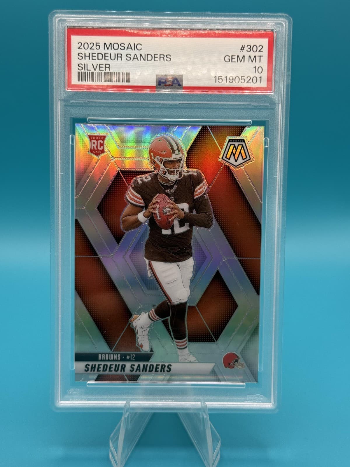 Shedeur Sanders Silver 2025 Panini Mosaic