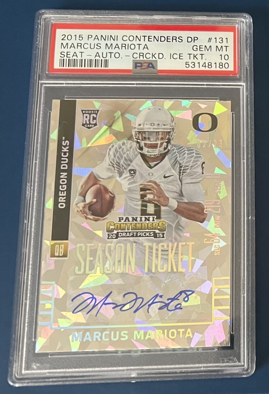 Marcus Mariota Cracked 2015 Panini Contenders 2015 Panini Contenders cracked-ice
