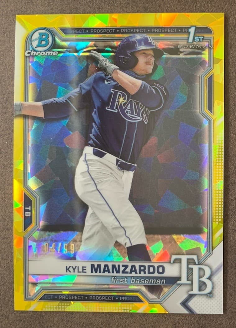 Kyle Manzardo Yellow 2021 Bowman Chrome 2021 Bowman Chrome