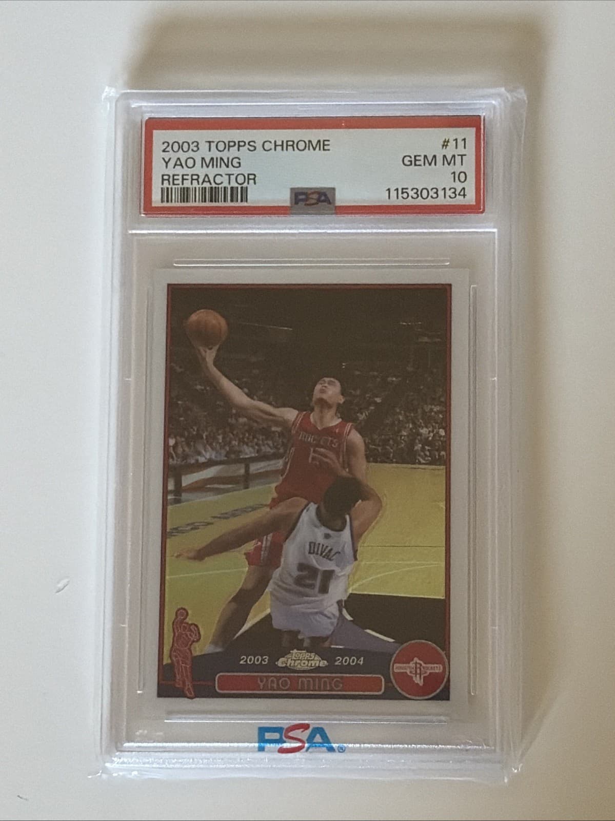 Yao Ming 2003 Topps Chrome 2003 Topps Chrome refractor