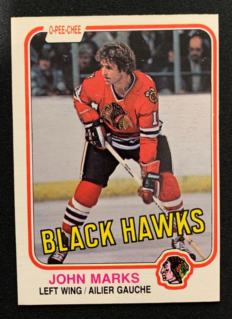 John Marks Blackhawks 1981 O-Pee-Chee 1981 O-Pee-Chee