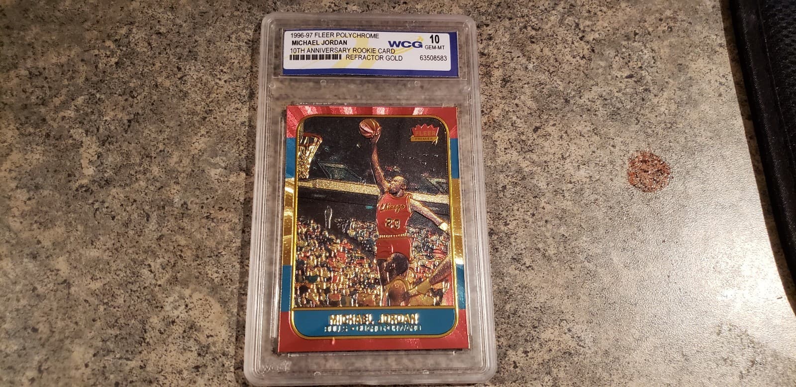 MICHAEL JORDAN POLYCHROME -97 1986 Fleer 1986 Fleer refractor