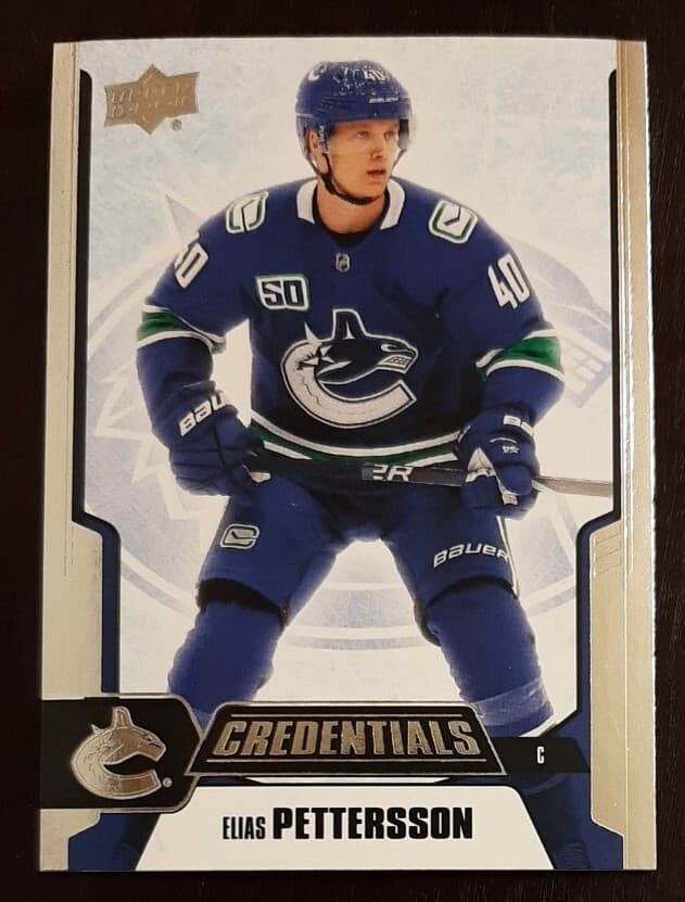 Credentials Elias Pettersson 2019 Upper Deck