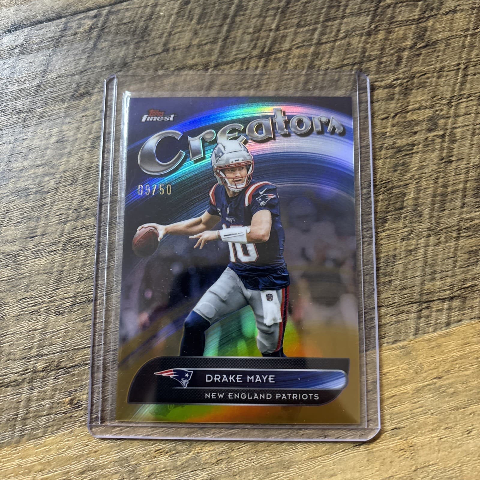 Football Drake Maye 2025 Topps Finest 2025 Topps Finest xfractor example 2
