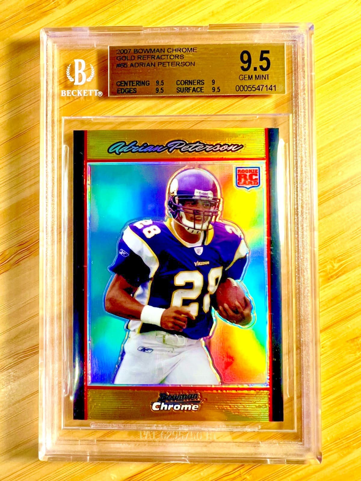 Adrian Peterson 2007 Bowman Chrome 2007 Bowman Chrome example 2