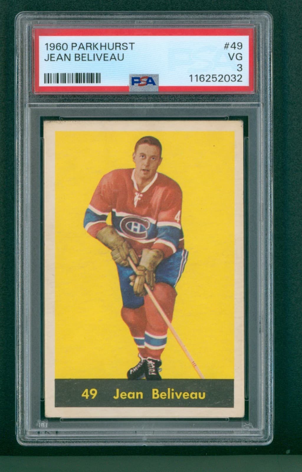 Jean Beliveau 1960 unknown Parkhurst