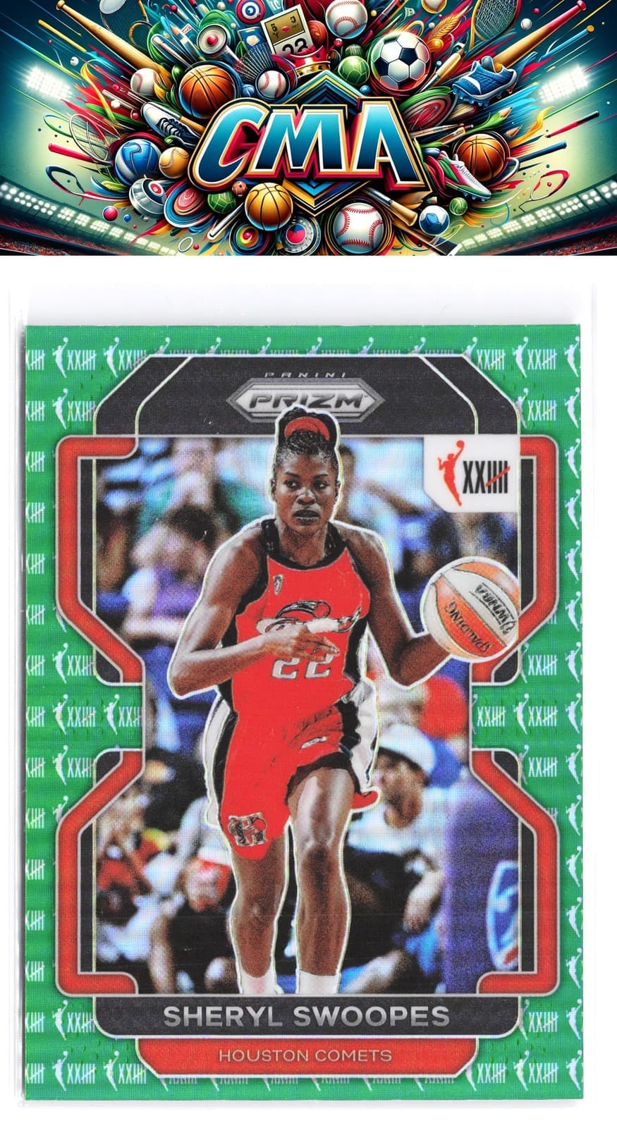 Sheryl Swoopes Green 2022 Panini Prizm 2022 Panini Prizm green