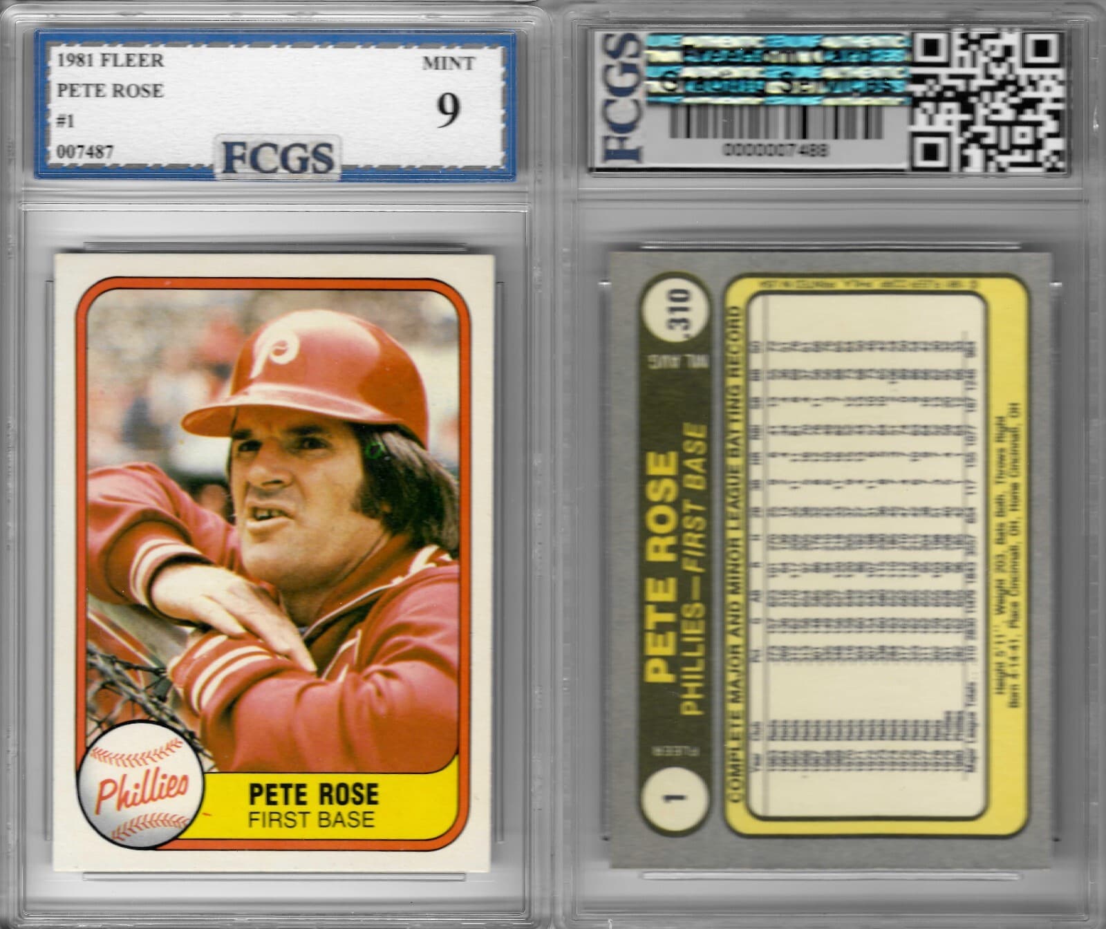 Pete Rose 1981 Fleer