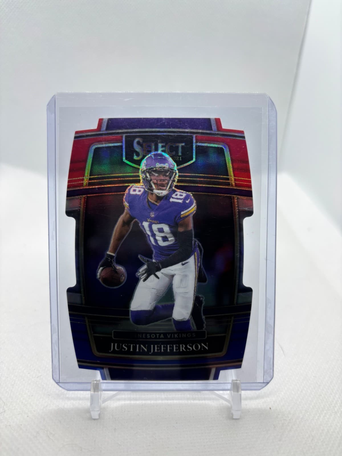Justin Jefferson Die 2021 Panini Select 2021 Panini Select blue-red