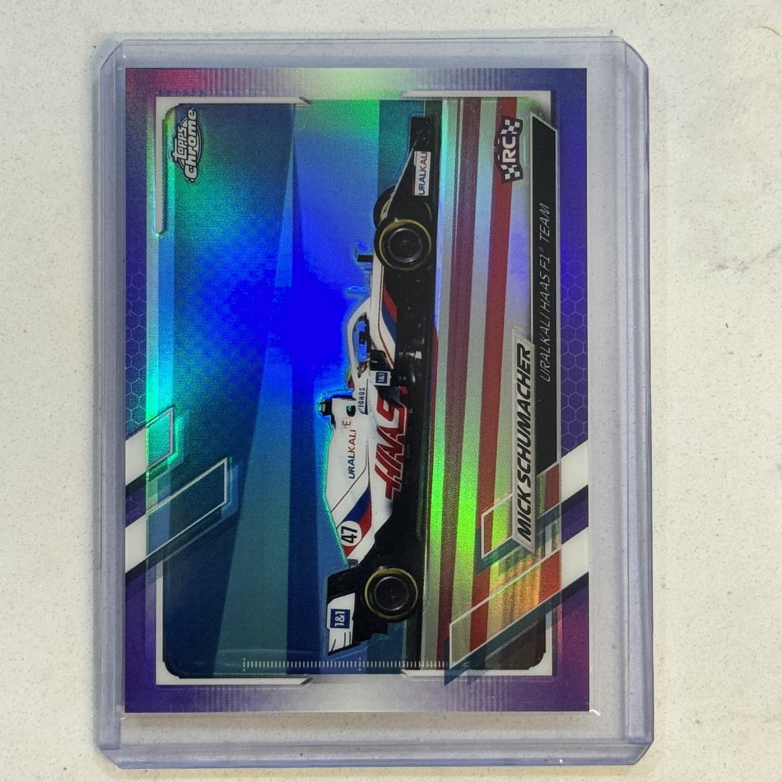 Mick Schumacher Purple 2021 Topps Chrome 2021 Topps Chrome purple-refractor