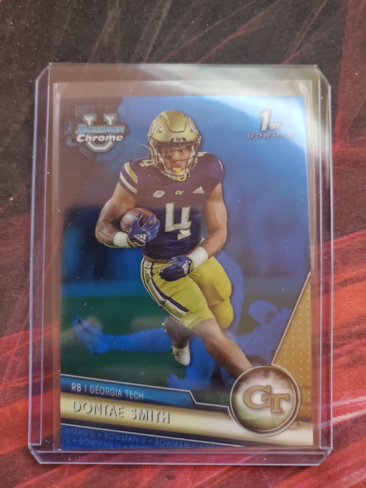 University Dontae Smith 2023 Bowman Chrome 2023 Bowman Chrome blue-refractor