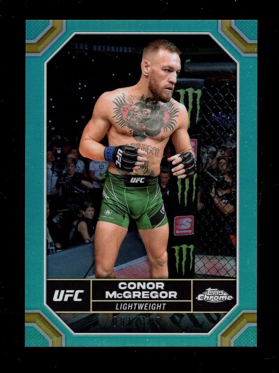 UFC AQUA CONOR McGREGOR 2024 Topps Chrome 2024 Topps Chrome aqua-refractor