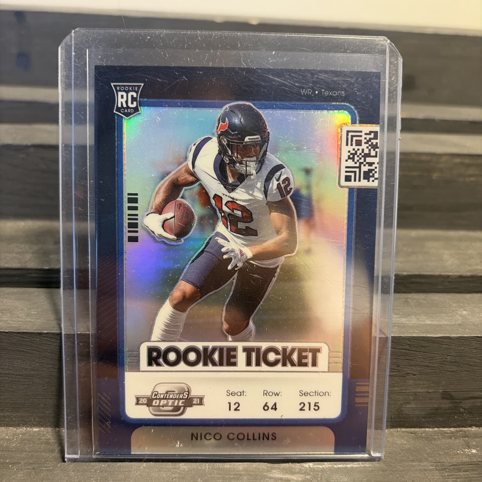 Ticket Nico Collins 2021 Panini Contenders 2021 Panini Contenders blue